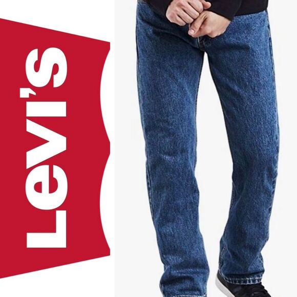 LEVIS - 505 M Sz 36/30 Regular Fit Straight-Leg Jeans/Medium Wash EUC - Picture 1 of 16